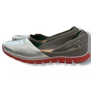 Cole Haan ZeroGrand Slip On Sneakers Gray/Orange Womens Size 8.5B
